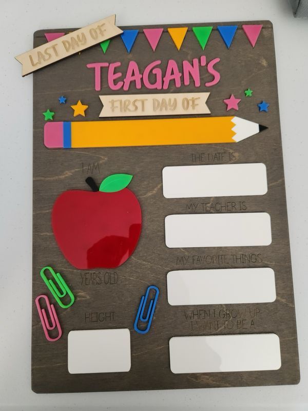 First/Last Day of School Memory Boards