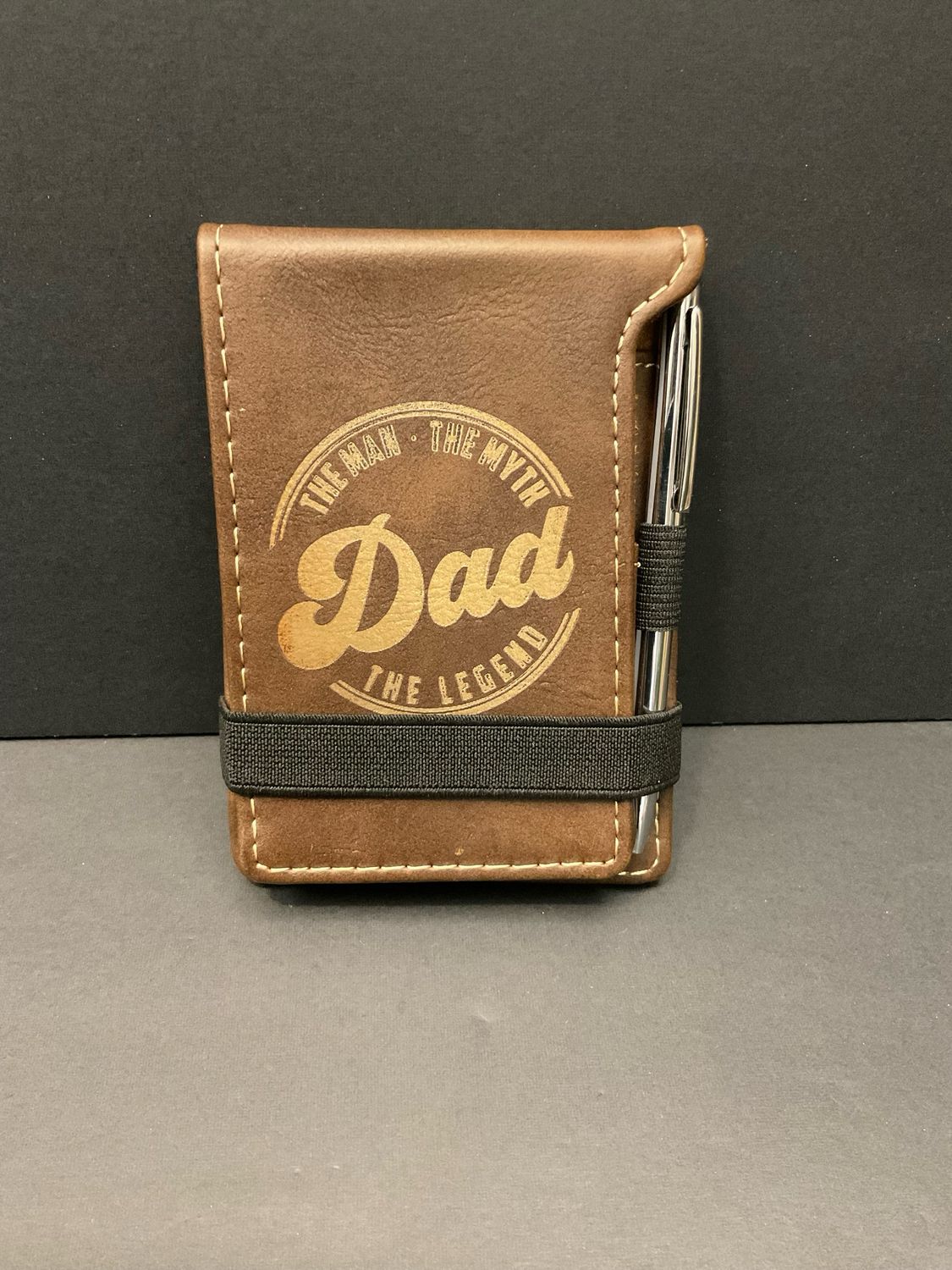 Leatherette Mini Notepad With Pen