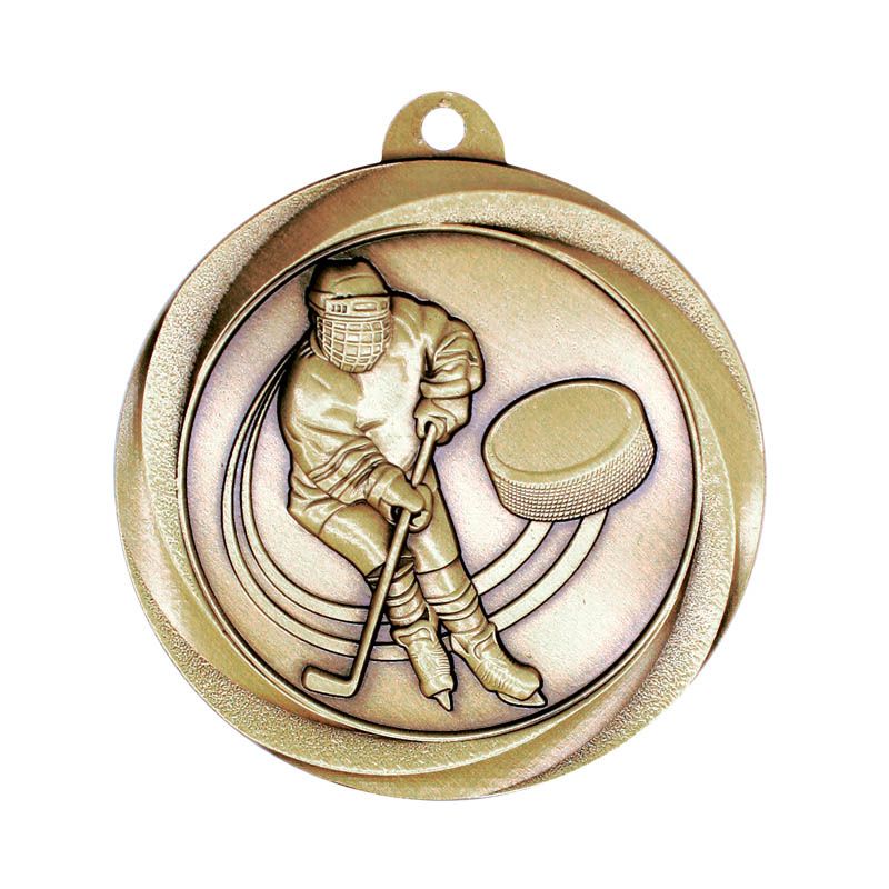 Hockey Medal Player & Puck