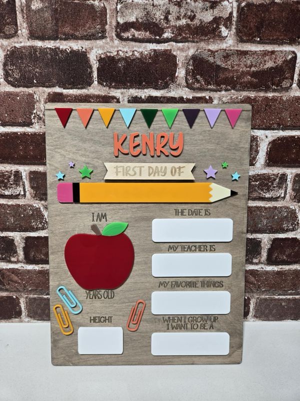 First/Last Day of School Memory Boards