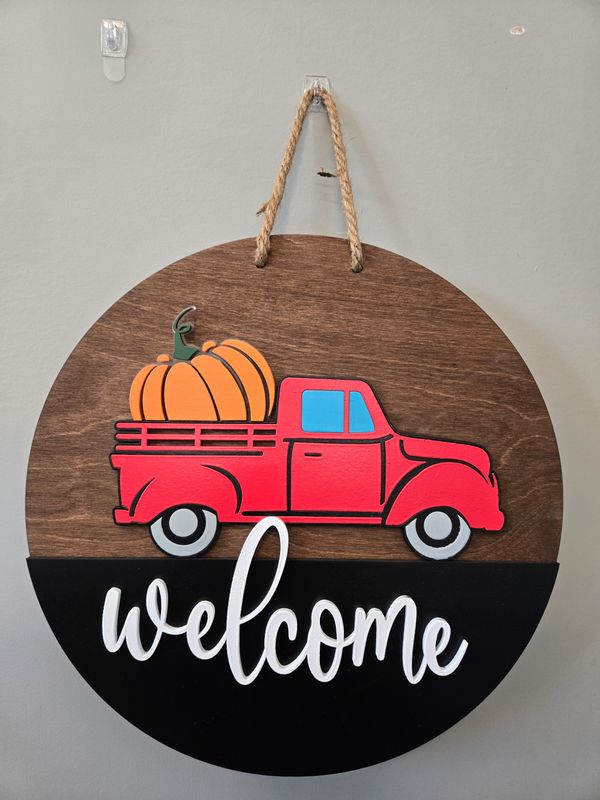 Interchangeable Red Truck Sign