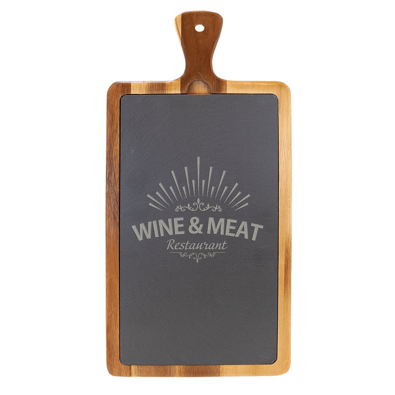 Acacia Wood/ Slate Cutting Board