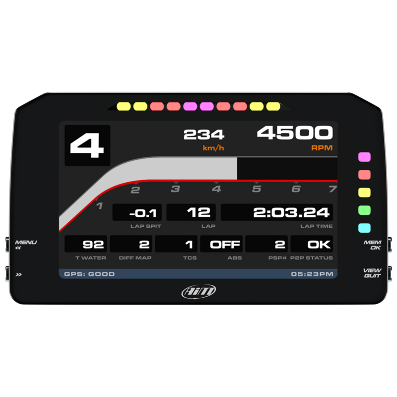 AIM MXP 1.3 Data Logging Dash with GPS