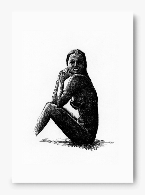 "Summer of Love" Pen-and-Ink Drawing – Fine Art Print