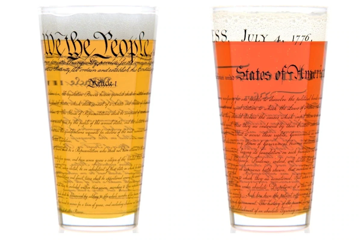 Constitution And Declaration Pint Glass Pair