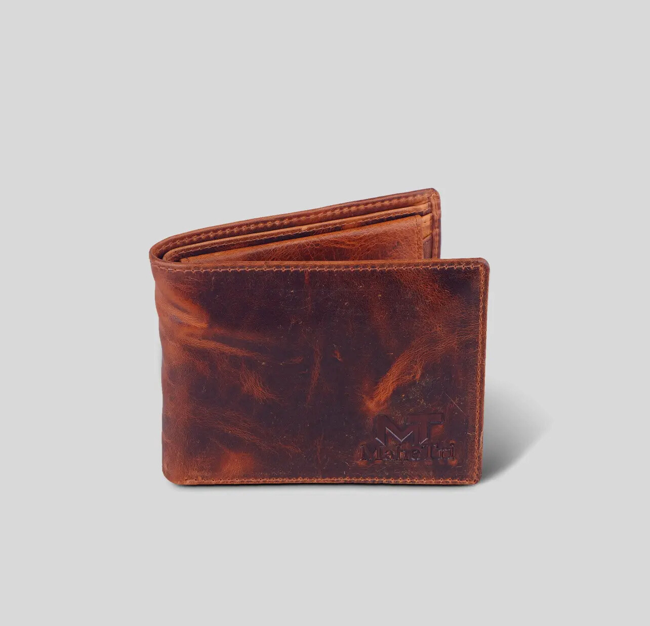 Bi-fold Dark Brown Leather Wallet
