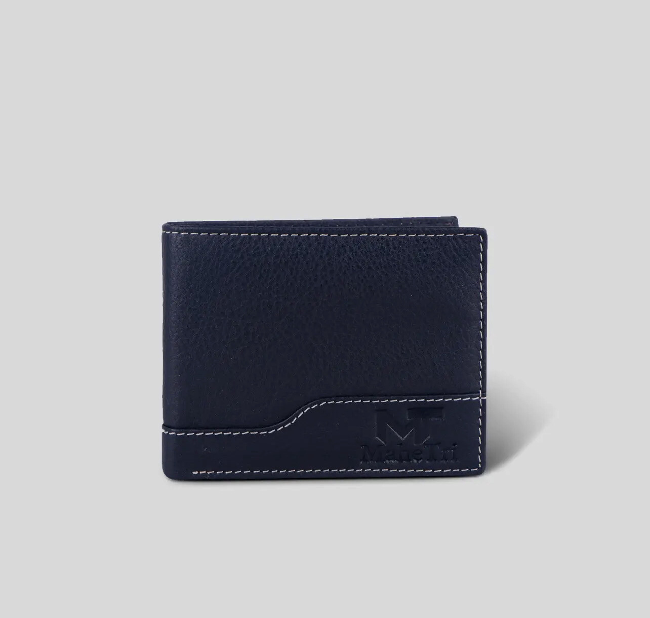 Bi-fold Black Buffalo Leather Wallet