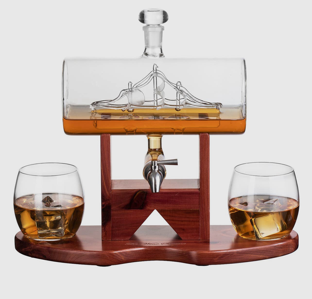 Whiskey Decanter Side Ship Set