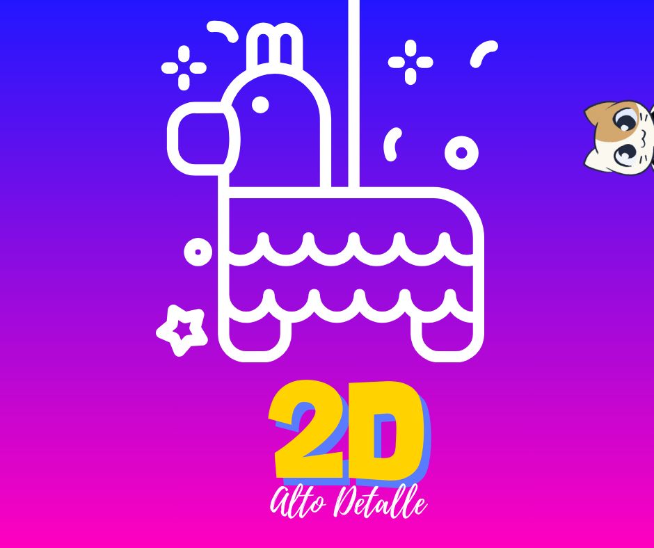 Piñata personalizada 2D Alto Detalle