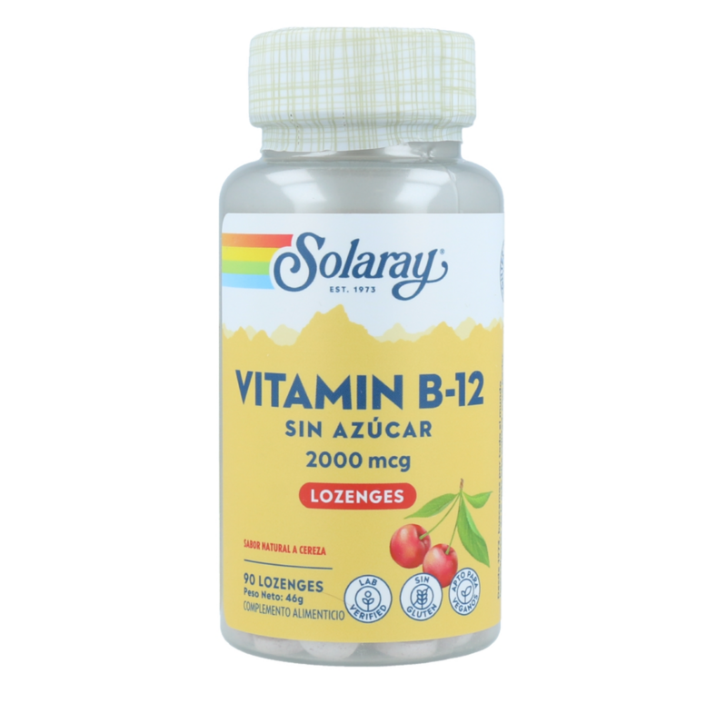 VITAMINA B-12                   90 comprimidos sublinguales        Solaray
