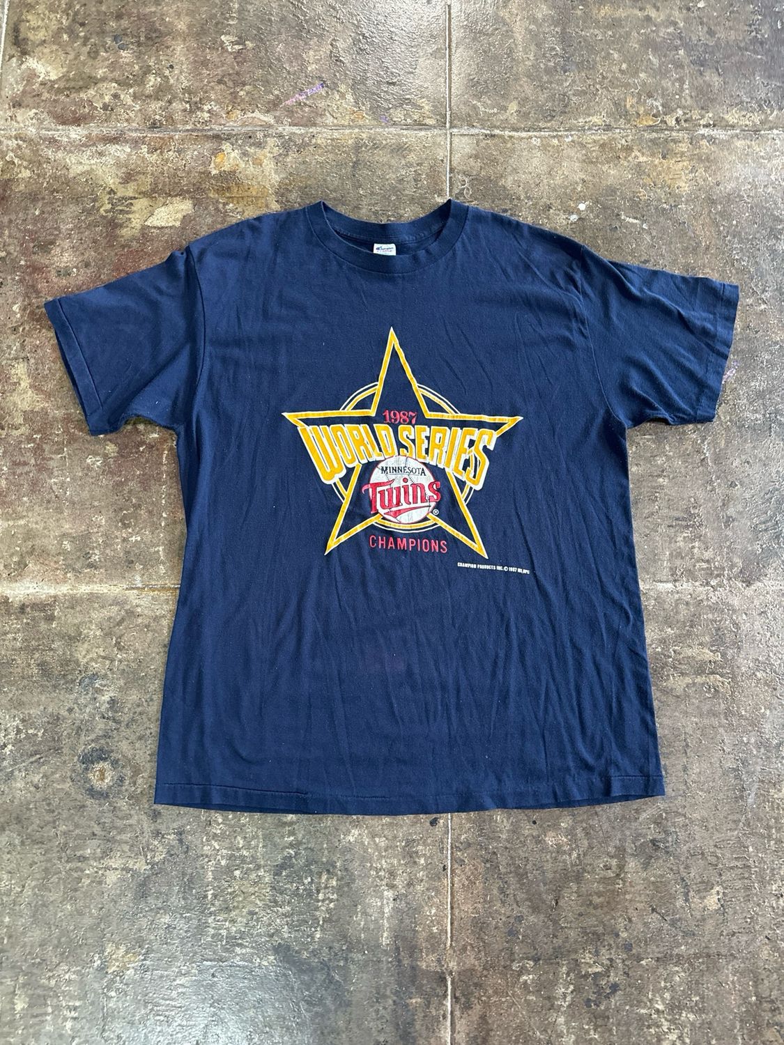 1987 TWINS WORLD SERIES TEE SIZE:L