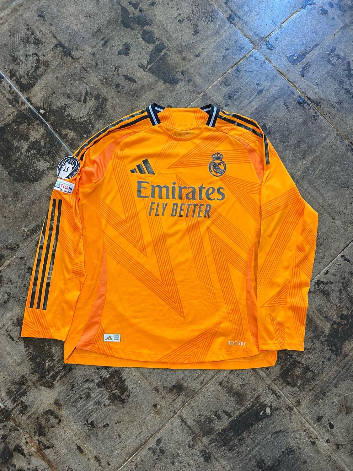 ADIDAS REAL MADRID BELLINGHAM LONG SLEEVE JERSEY SIZE:XL