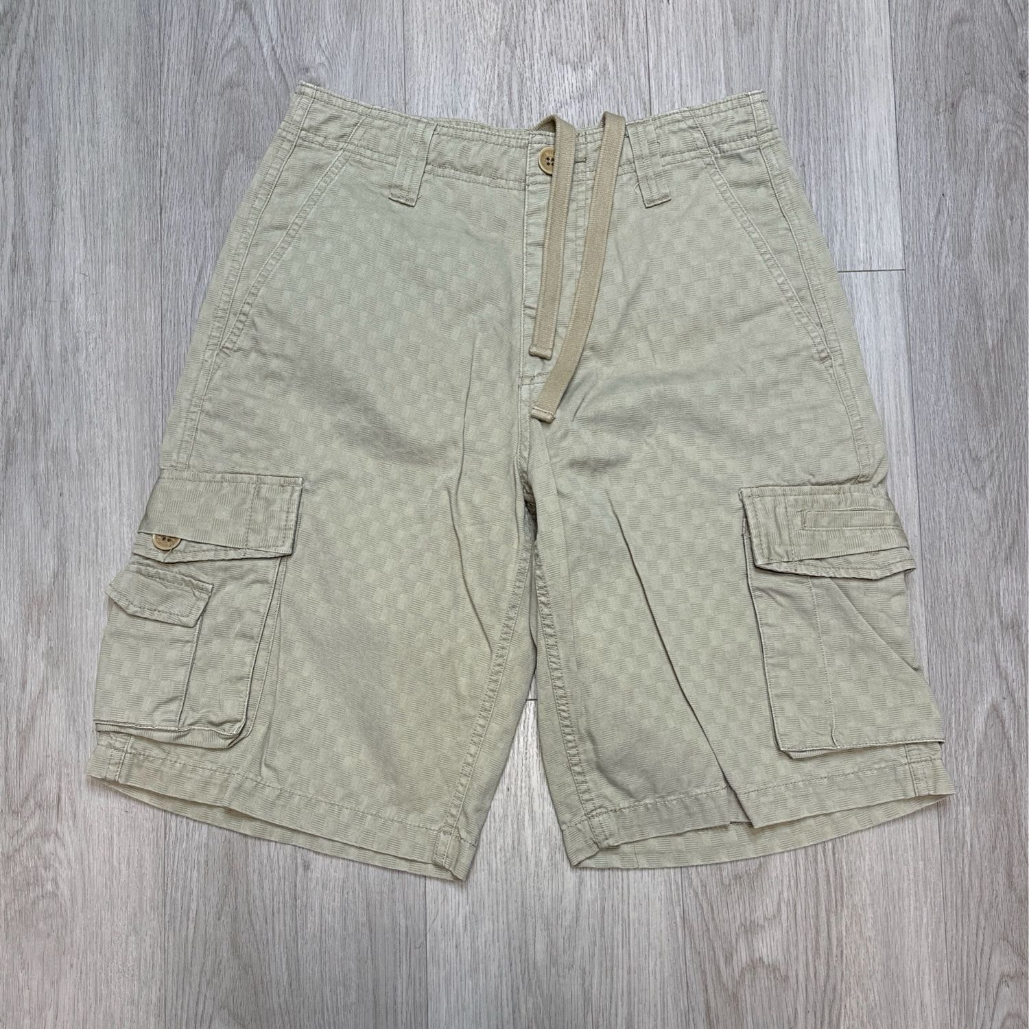 ANCHOR BLUE BEIGE CARGO JORT SIZE: 28