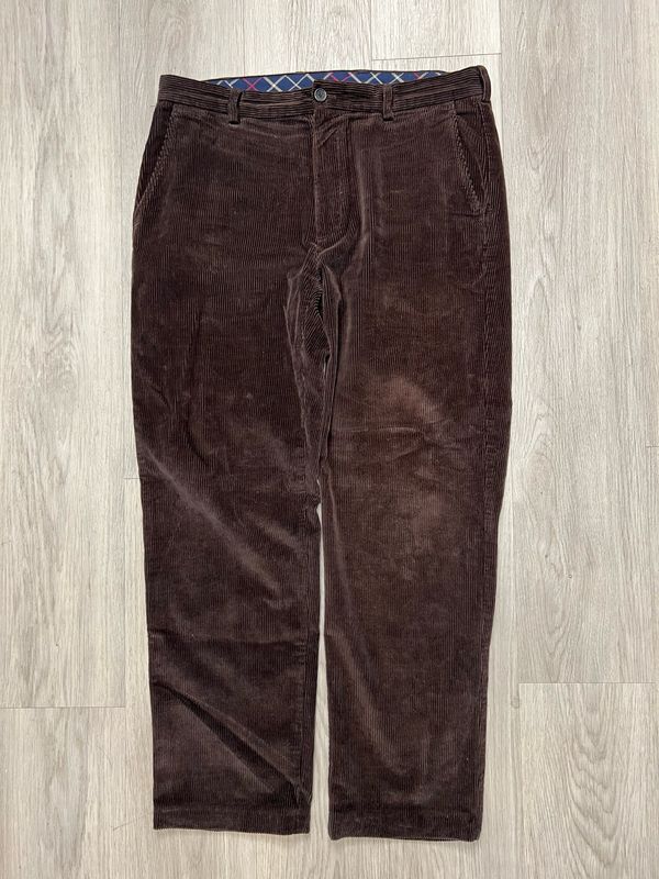BROWN CORDUROY PANTS SZ: 36X32