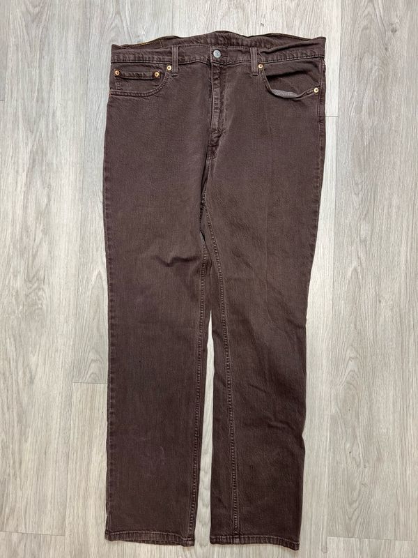 BROWN LEVIS 511 JEANS SZ: 38X32