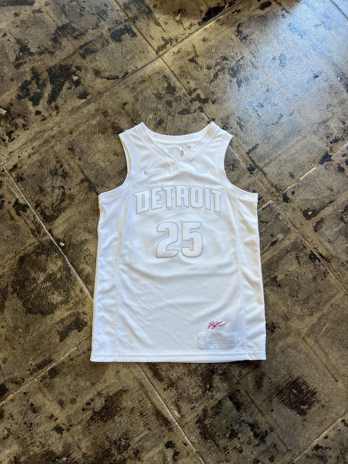 NIKE DETROIT PISTONS DERRICK ROSE MVP JERSEY SZ: M