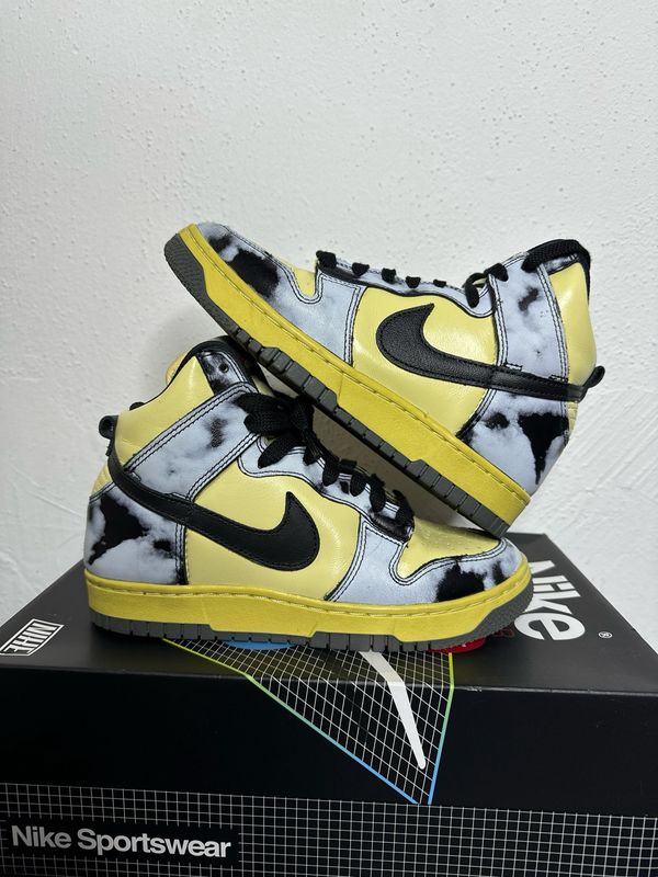 NIKE DUNK HIGH BLK ACID WASH (USED) SIZE:5 (6.5W)