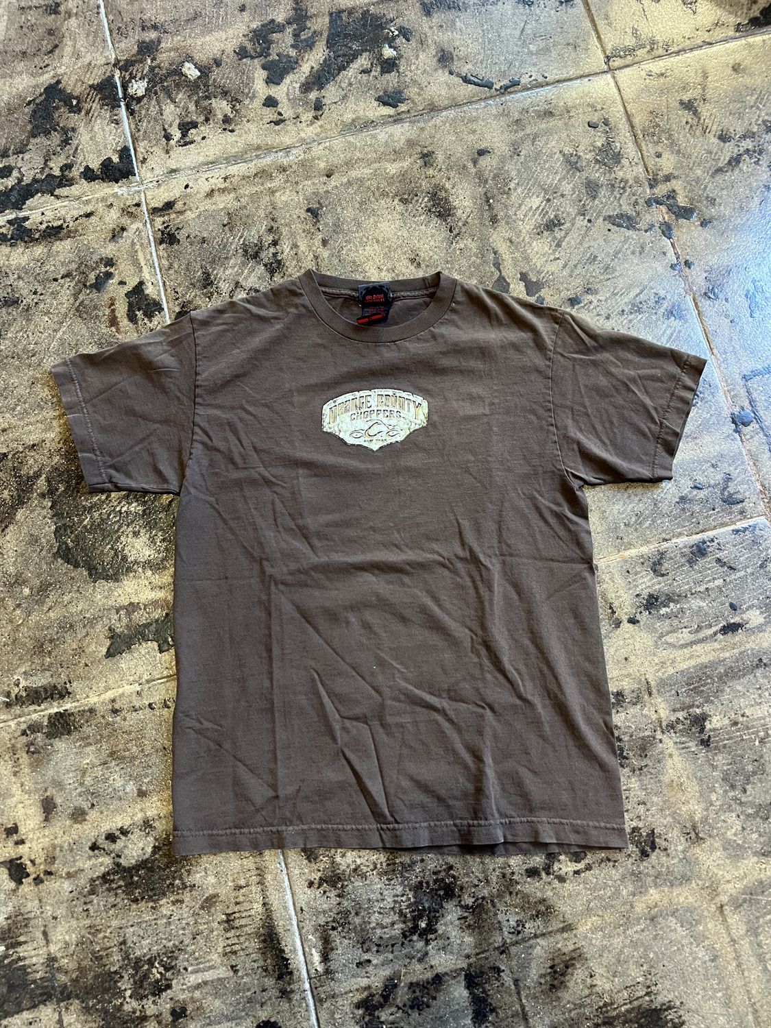 OC CHOPPERS BROWN TEE SIZE:S