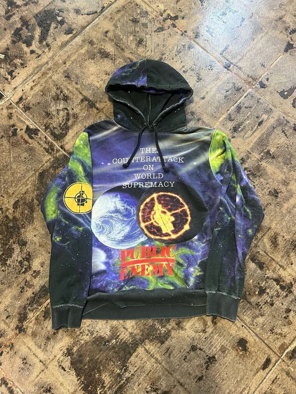 SUPREME X UNDERCOVER PUBLIC ENEMY PLANETS  HOODIE SZ: MED