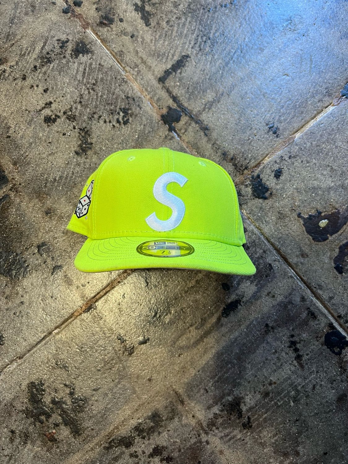 SUPREME NEW ERA S LOGO GREEN 7 1/8 FITTED