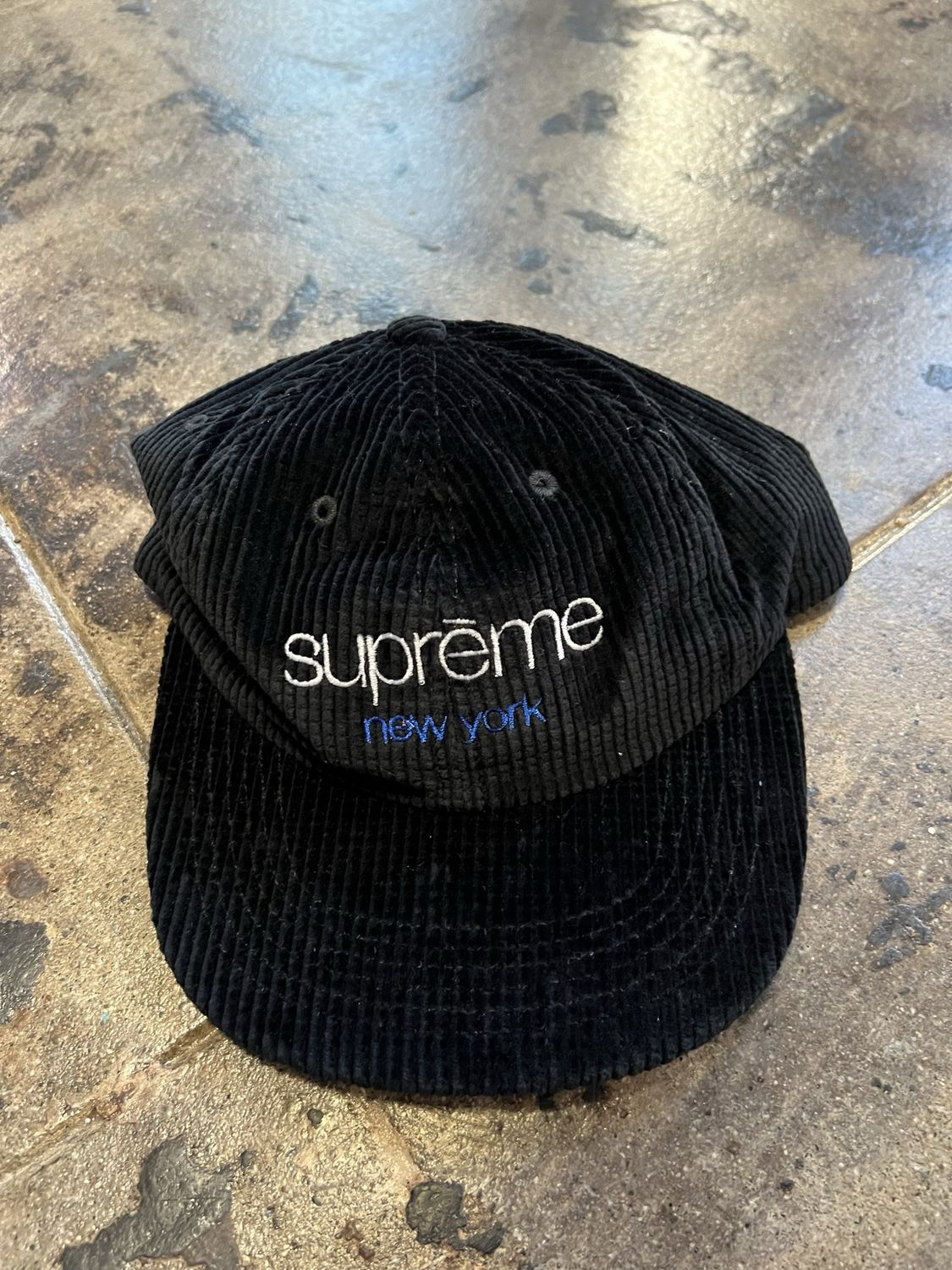 SUPREME BLACK  CORDUROY  HAT