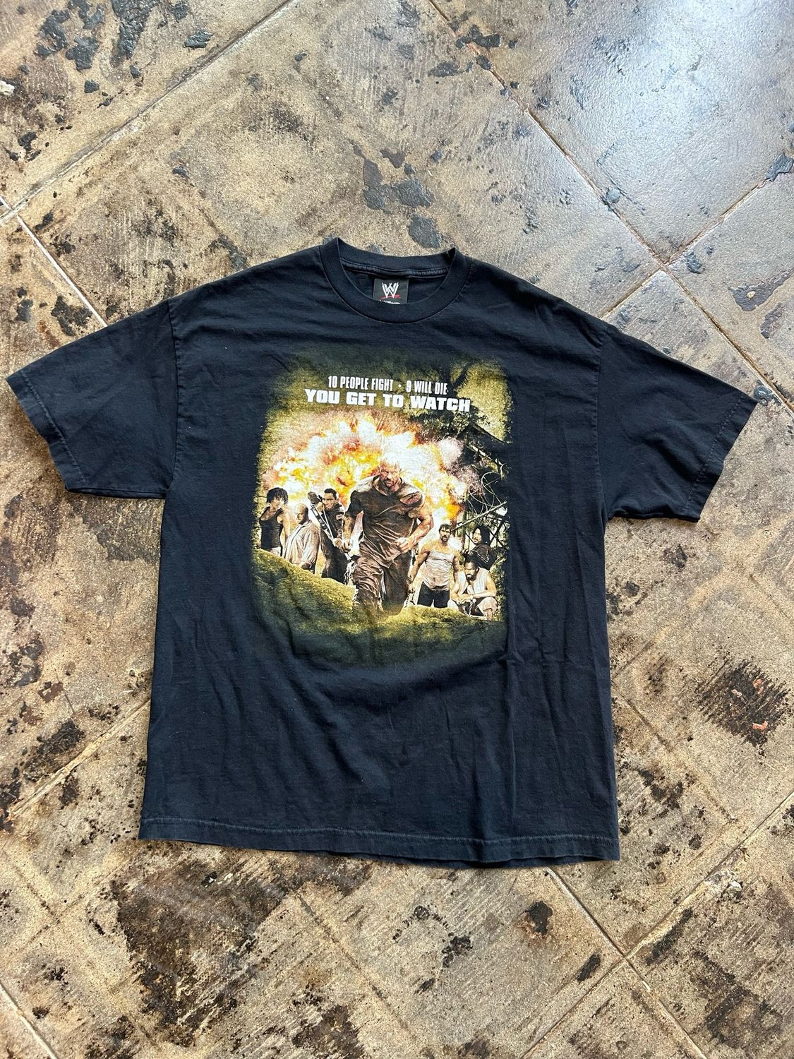 STONE COLD 10 PEOPLE FIGHT TEE SIZE: XL