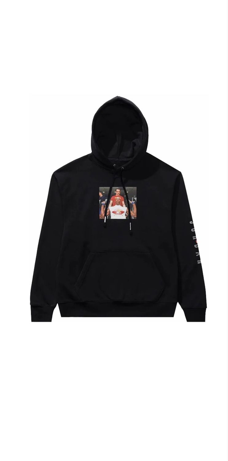 JORDAN X UNDEFEATED WEIGHTS HOODIE BLACK SIZE:L