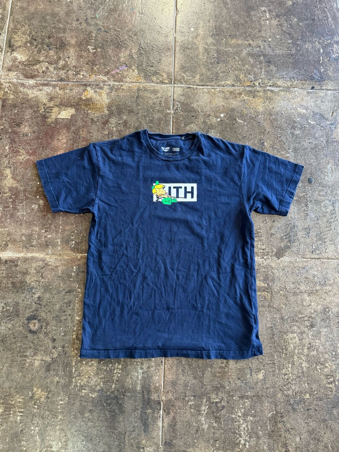 KITH X JETSON NAVY TEE SIZE:L
