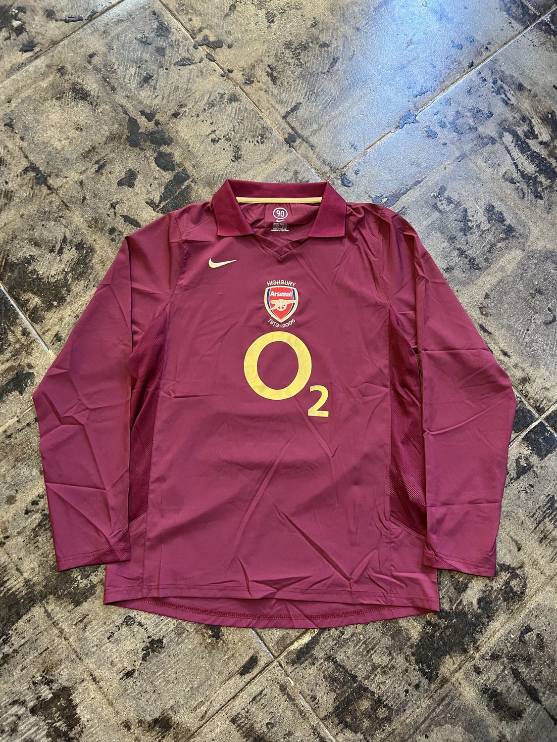 NIKE ARSENAL LONG SLEEVE JERSEY BOOT SIZE:XXL
