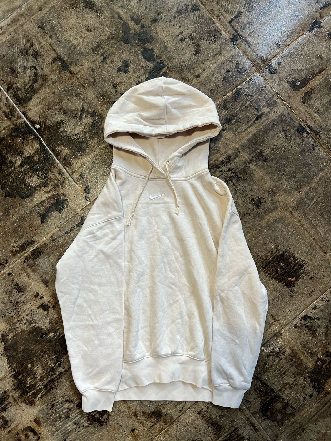 NIKE TAN CENTER SWOOSH HOODIE SZ.XS