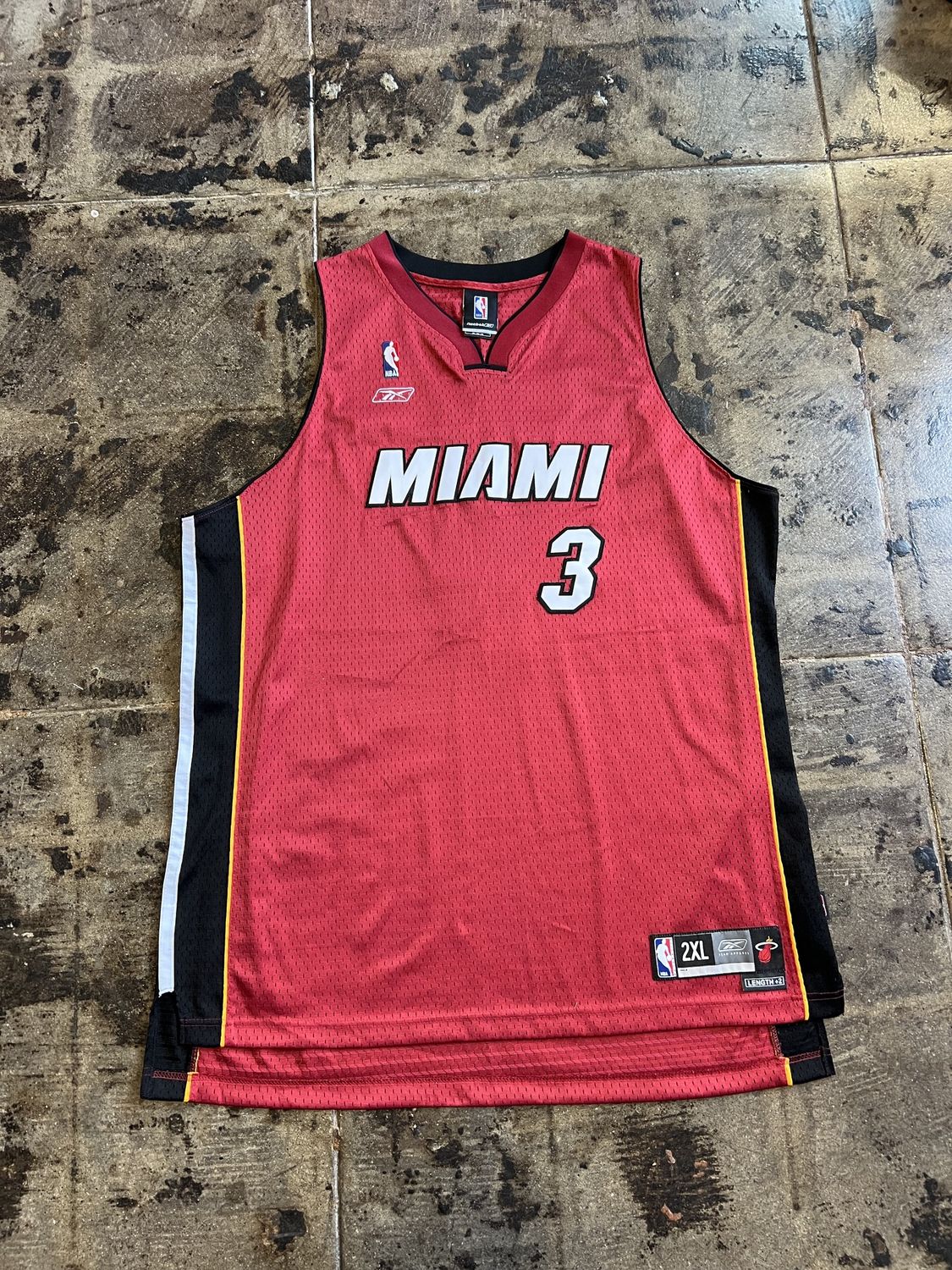 Reebox Miami Heat Dwyane Wade #3 SZ: 2XL