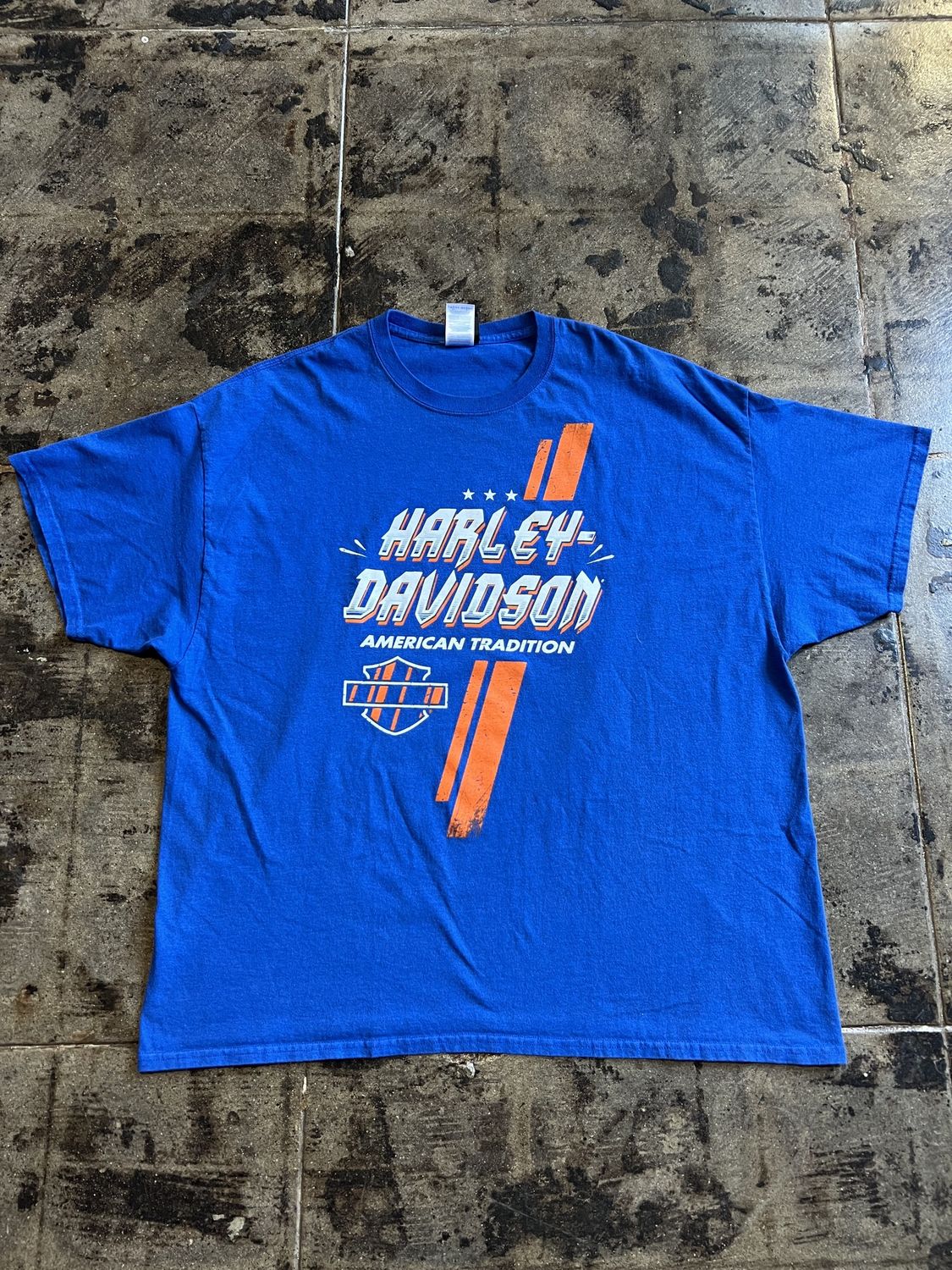BLUE HARLEY DAVIDSON TEE