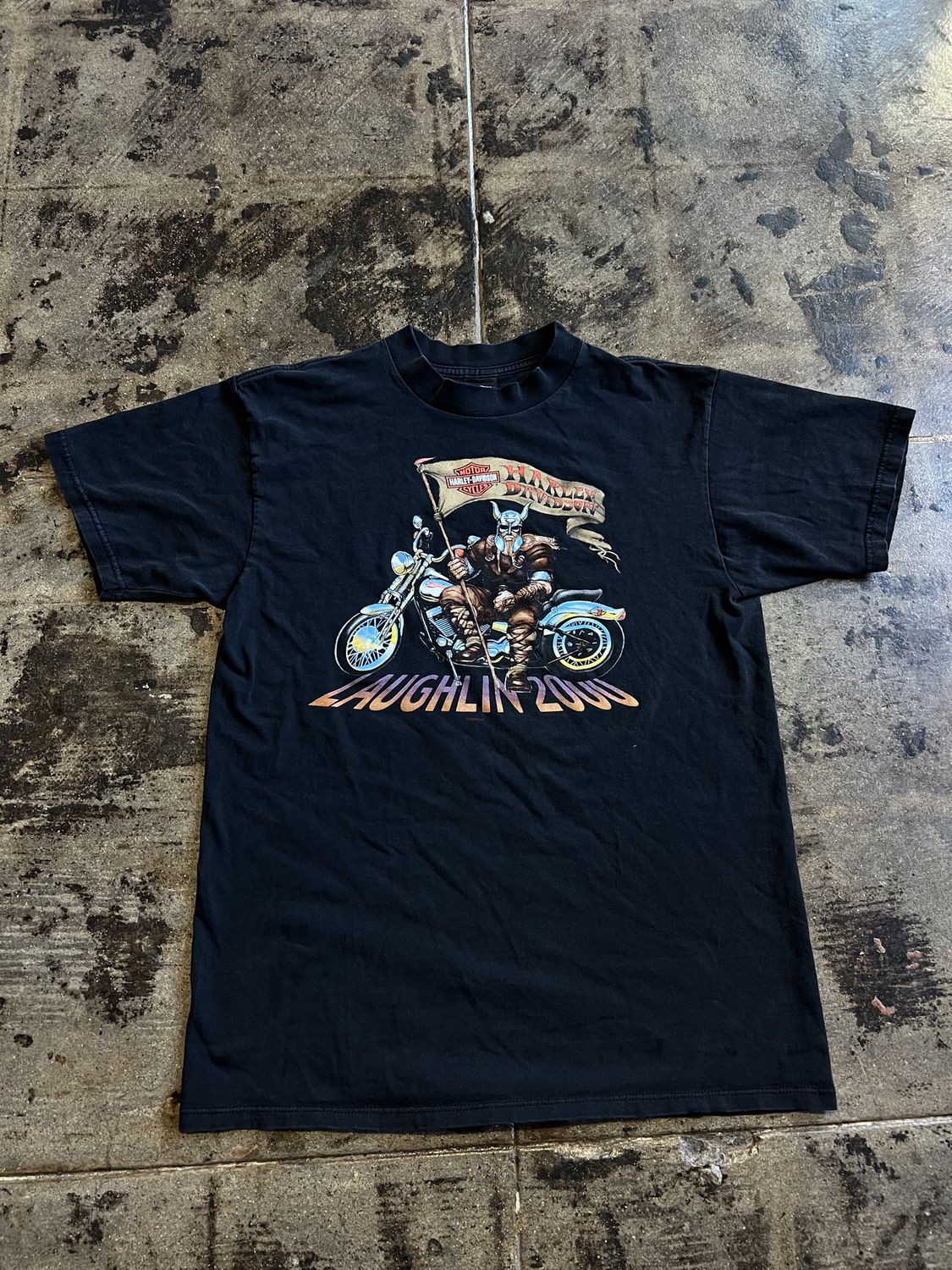 BLACK HARLEY DAVIDSON LAUGHLIN 2000 TEE