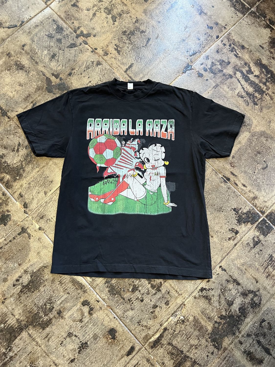 ARRIBA LA RAZA BLACK BETTY BOOP TEE