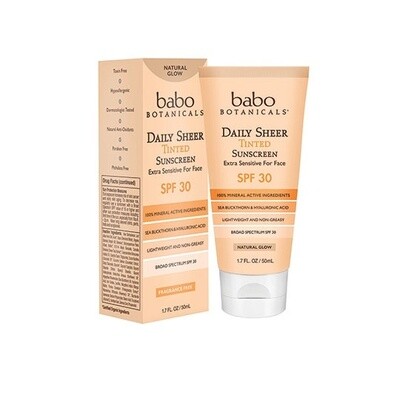 Babo Botanicals Daily Sheer Tinted Natural Glow Sunscreen (SPF 30) 1.7 fl. oz.