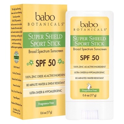 Babo Botanicals Baby Face Mineral Sunscreen Stick SPF 50 0.6 oz.