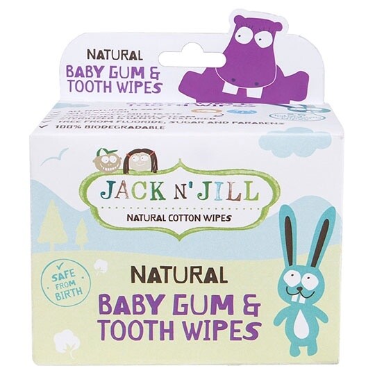 JACK N&#39; JILL NATURAL BABY GUM &amp; TOOTH WIPES