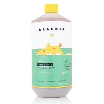 Alaffia Kids Eucalyptus Mint Bubble Bath 32 fl oz
