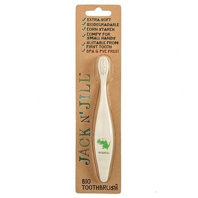 Jack n&#39; Jill Kids Dino Bio Toothbrush with Compostable &amp; Biodegradable Handle