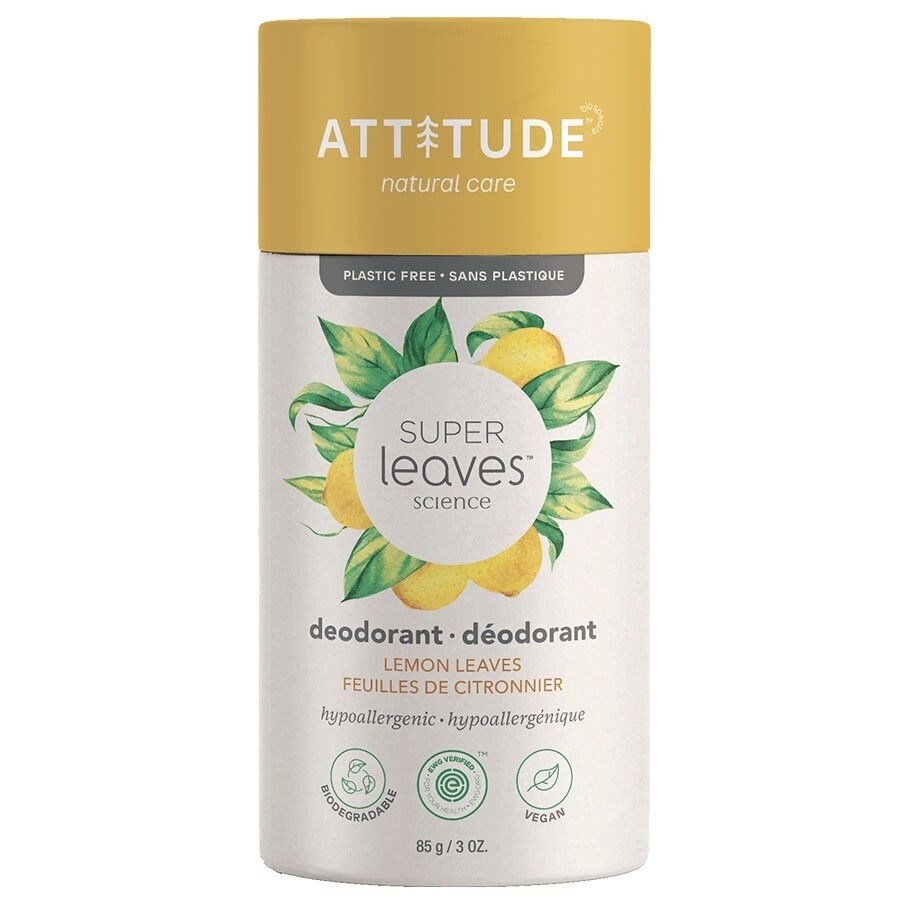 Attitude Lemon Leaves Deodorant 3 oz