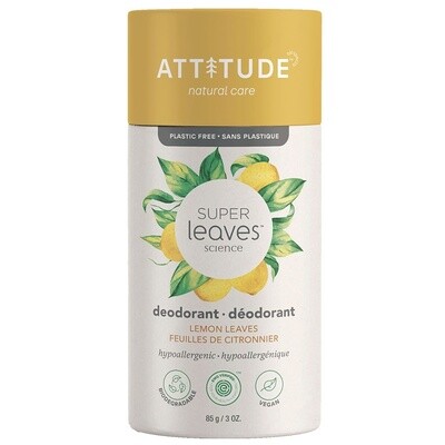 Attitude Lemon Leaves Deodorant 3 oz