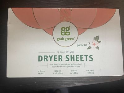 Grab Green Dryer Sheets-Gardenia 80ct