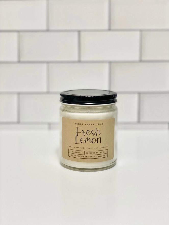 Fresh Lemon  Coconut Apricot Candle