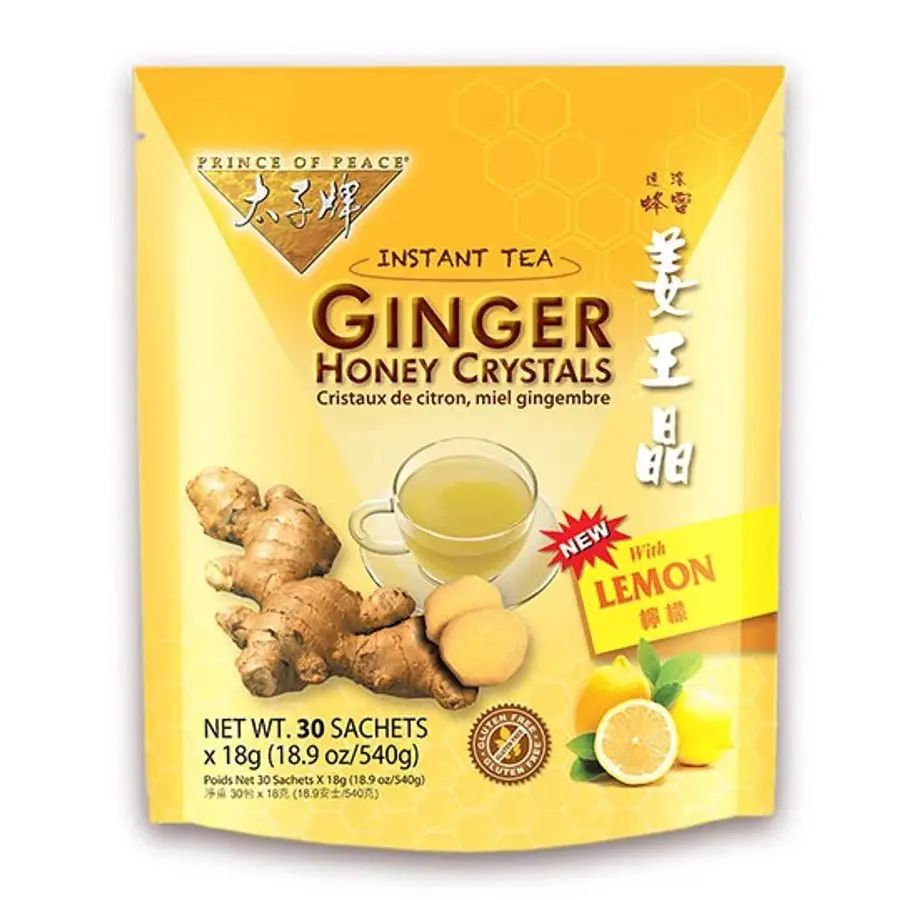 Prince of Peace Lemon Ginger Honey Crystals 30 pack