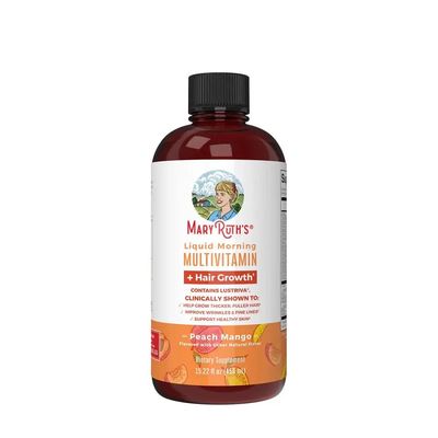 MaryRuth's Peach Mango Liquid Morning Multivitamin + Hair Growth 30 fl. oz.