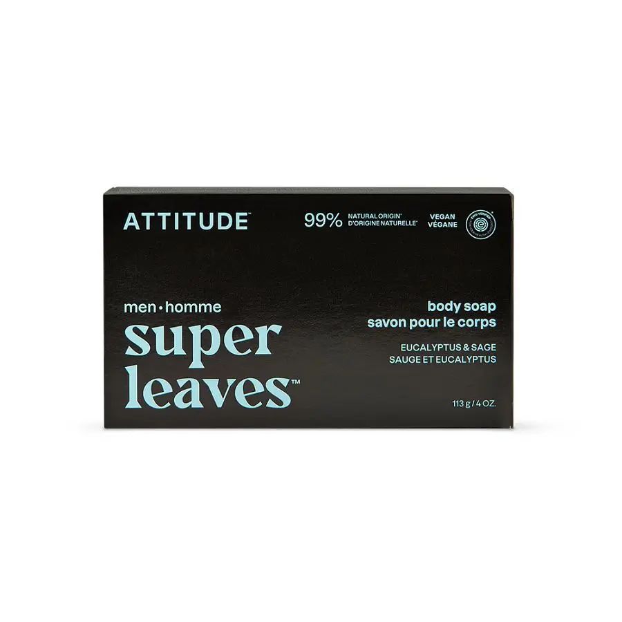 Attitude Men's Eucalyptus &amp; Sage Super Leaves Body Soap 4 oz.