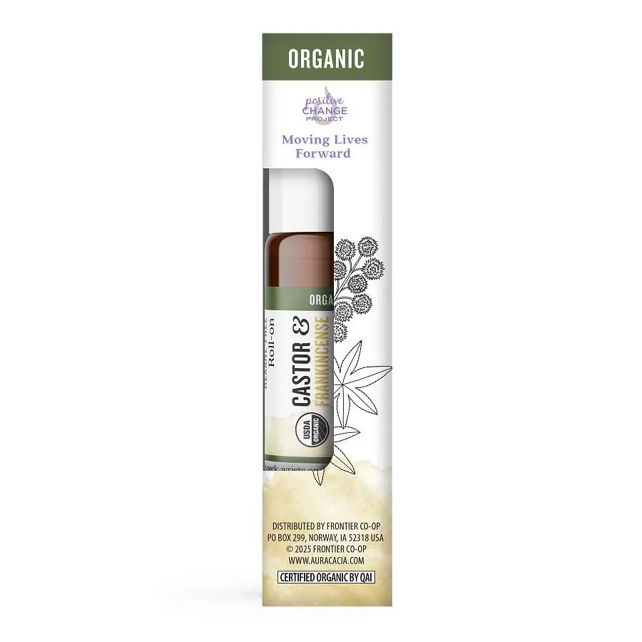 Aura Cacia Castor Oil &amp; Frankincense Roll-On 0.31 Fl. Oz.
