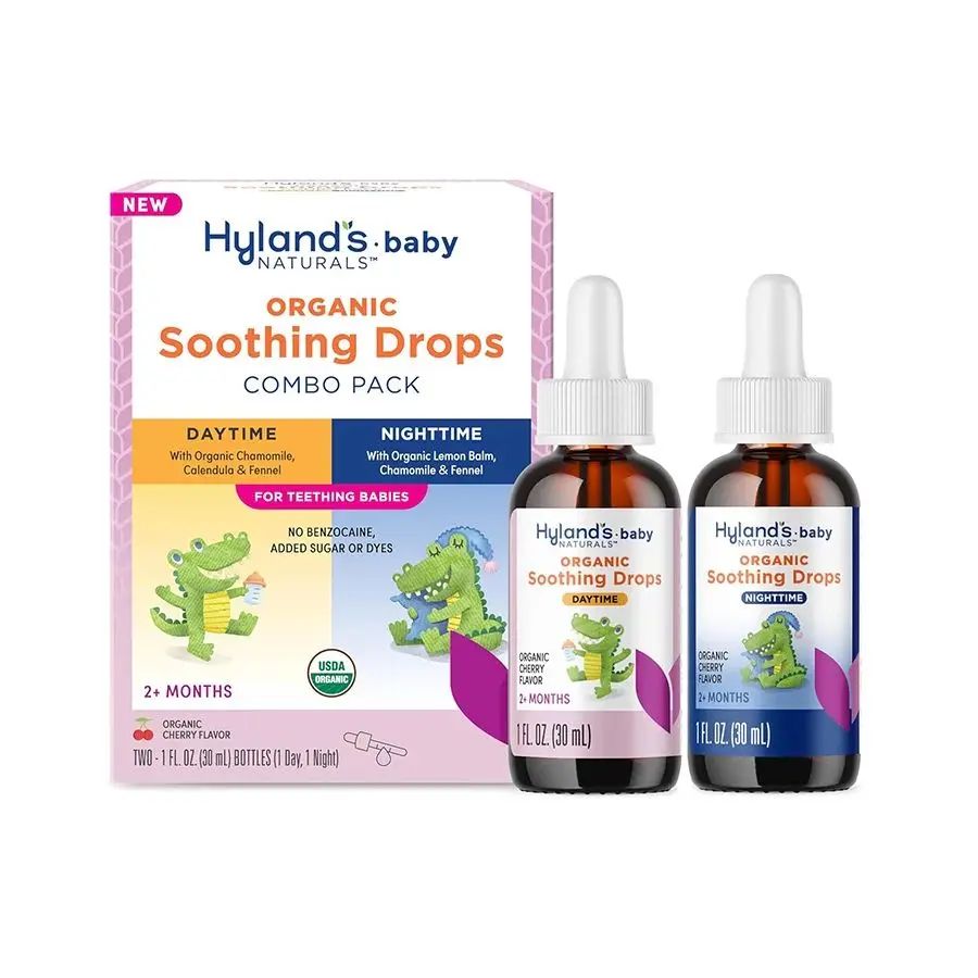 Hyland's Organic Baby Cherry Soothing Drops Combo Pack 2 fl. oz.