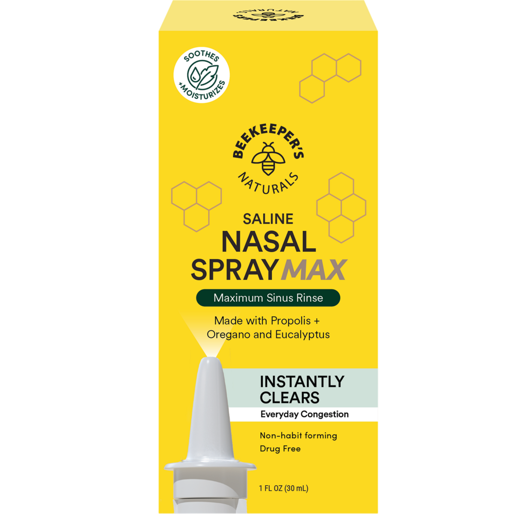 Beekeeper's Naturals Saline Nasal Spray Max