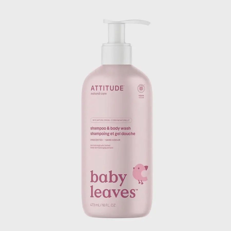 Attitude Baby Leaves 2-in-1 Unscented Shampoo &amp; Body Wash 16 fl. oz.
